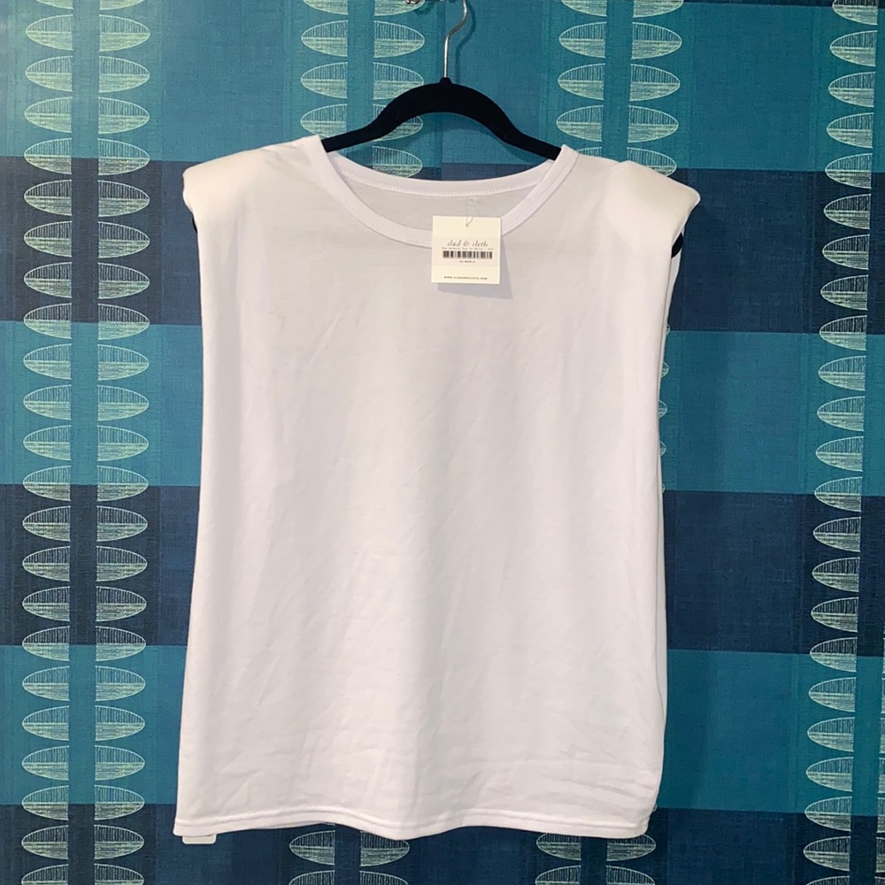 NWT: Clad & Cloth Beverly Top in White
